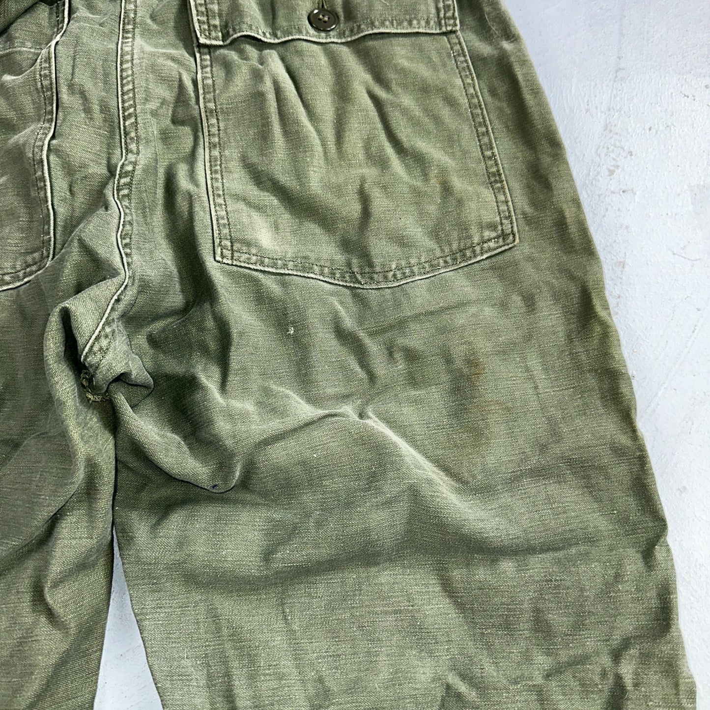 Vintage 1960s 70s Vietnam OG 107 Fatigue Pants 60s Missing Button Fly Act 32x31