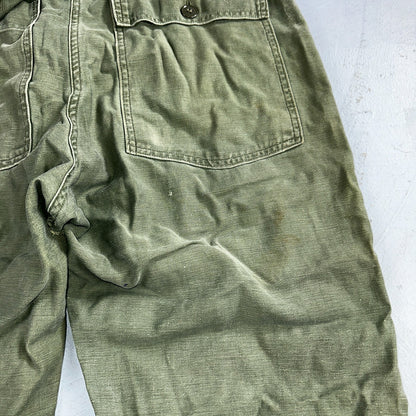 Vintage 1960s 70s Vietnam OG 107 Fatigue Pants 60s Missing Button Fly Act 32x31
