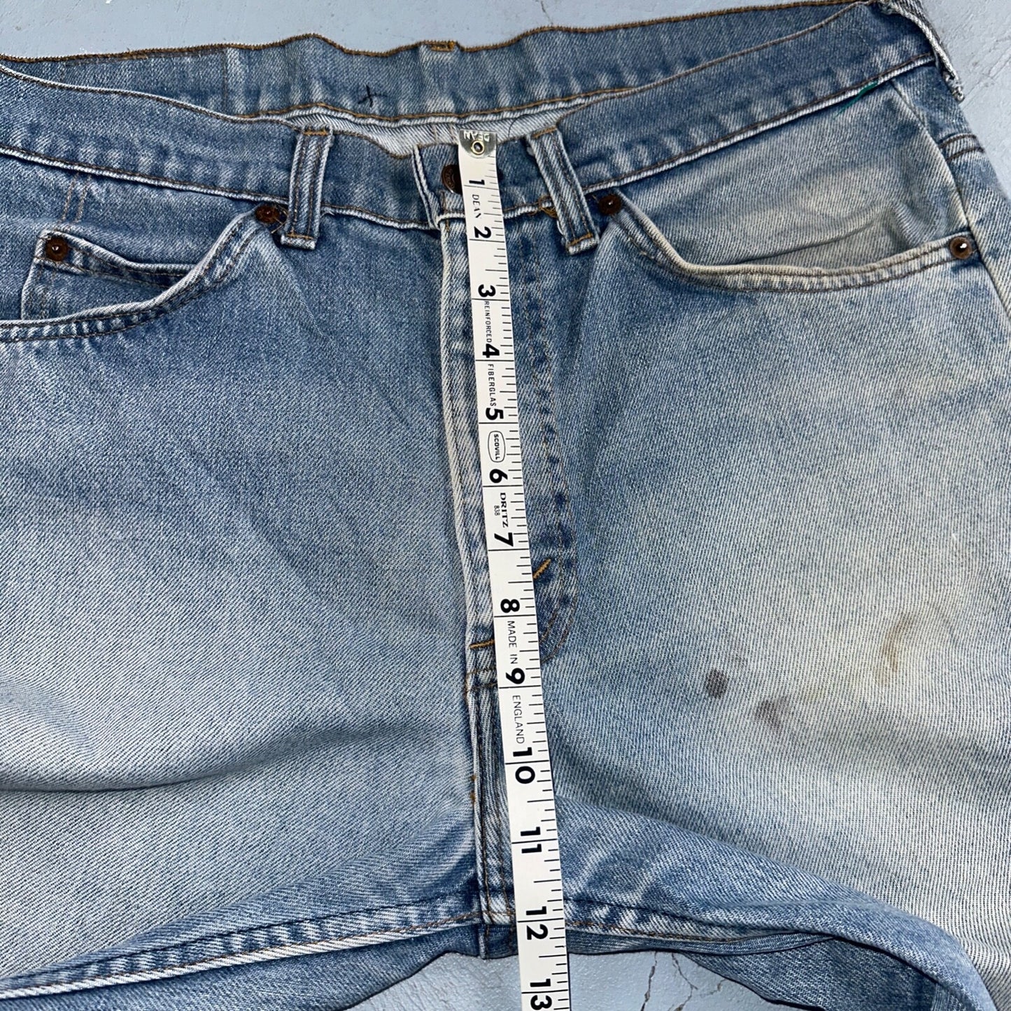 Levis 517 Vintage 80s USA Orange Tab Bootcut Flare Blue Worn Jeans Act 34x26