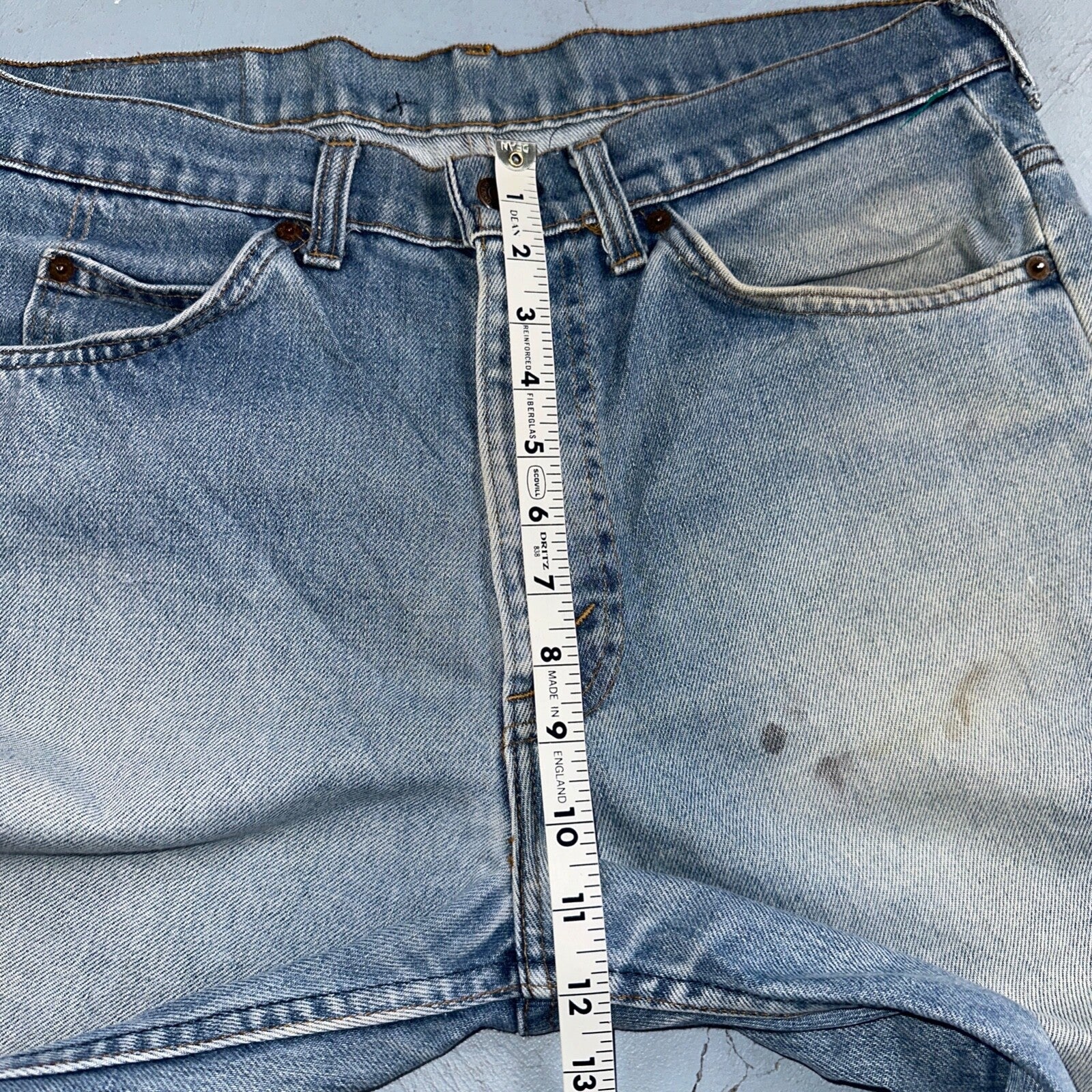 Levis 517 Vintage 80s USA Orange Tab Bootcut Flare Blue Worn Jeans Act 34x26