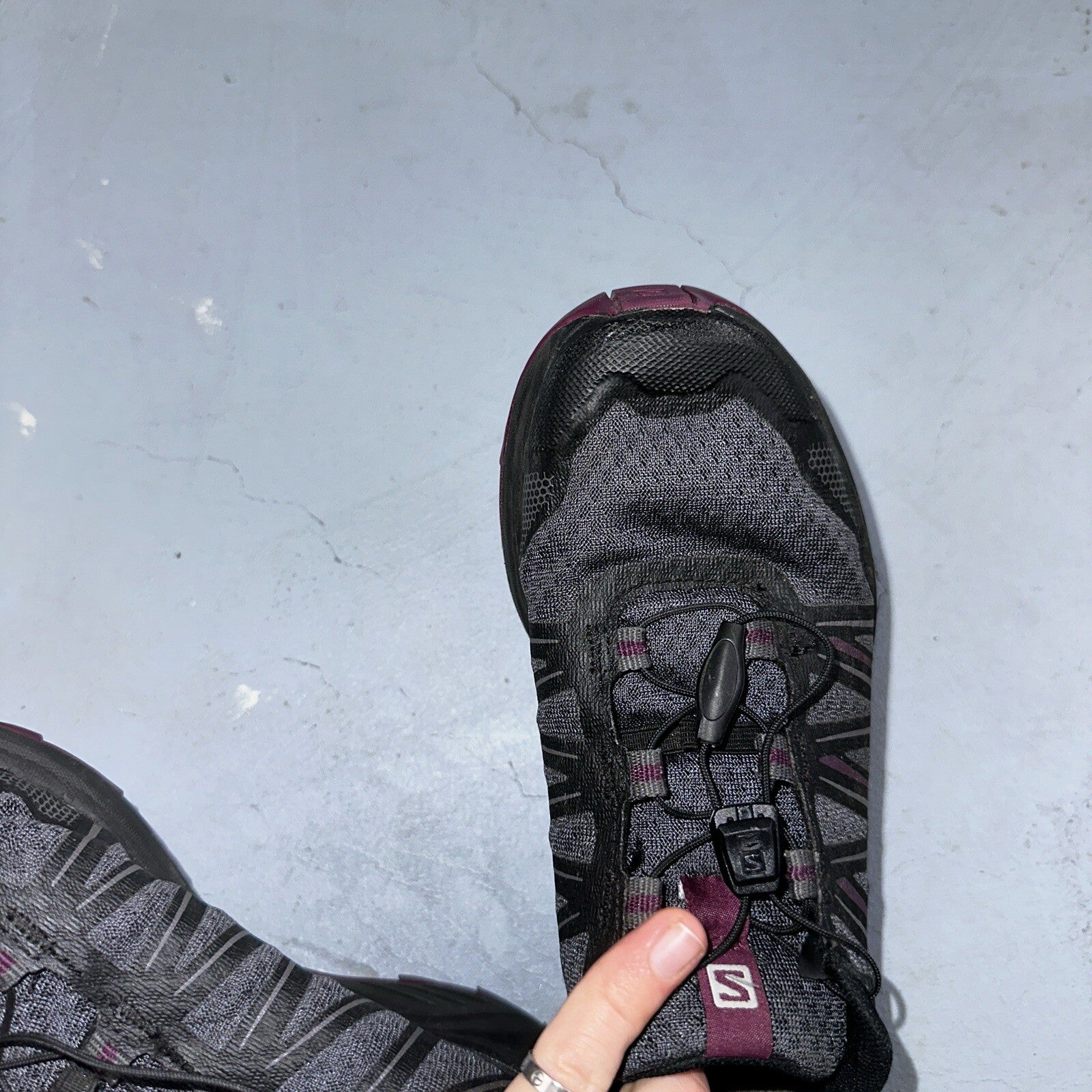 Salomon Ortholite Women's Cross Training Running Shoes - Size 7 Charcoal/Plum