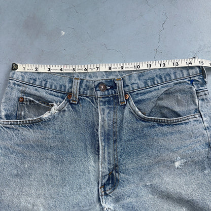 Levis 517 Vintage 80s USA Orange Tab Bootcut Flare Blue Jeans Talon Act 29x28