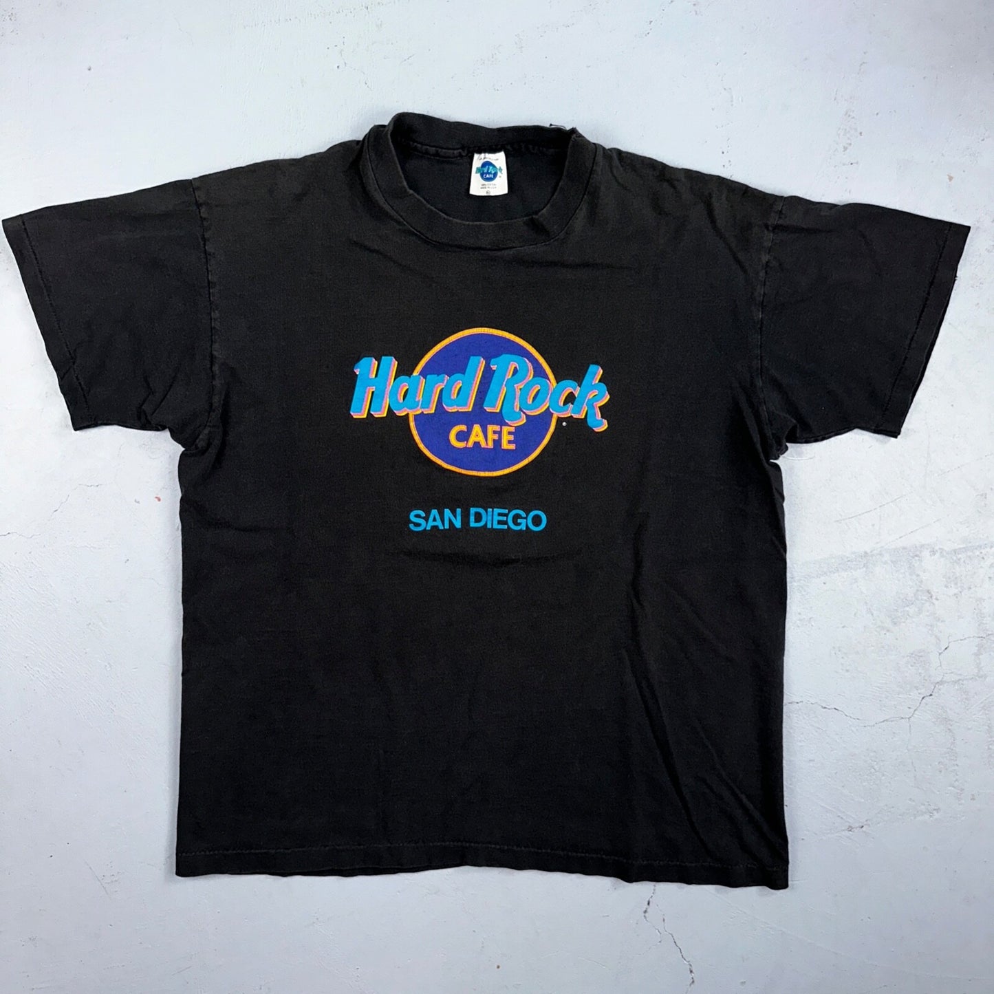 Hard Rock Cafe San Siego VTG T Shirt Single Stitch Black Pop Culture XL USA