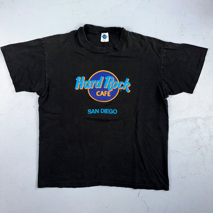 Hard Rock Cafe San Siego VTG T Shirt Single Stitch Black Pop Culture XL USA