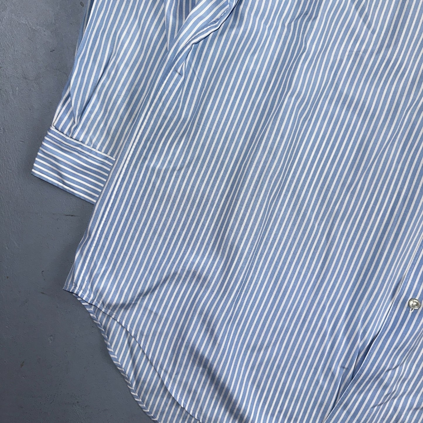 Ralph Lauren Button Down Shirt Mens 2XL Blue White Striped Marlowe Long Sleeve