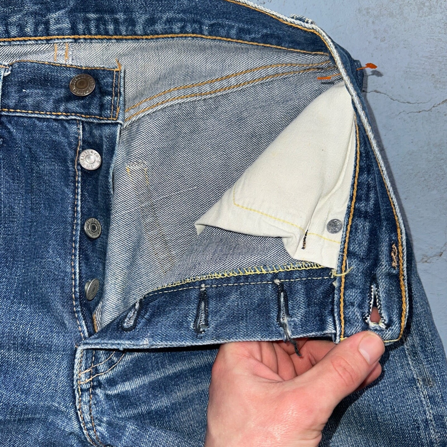 Levis 501 Big E Vintage 60s Redline Selvedge USA XX 1960s Jeans 66 Act 26x24