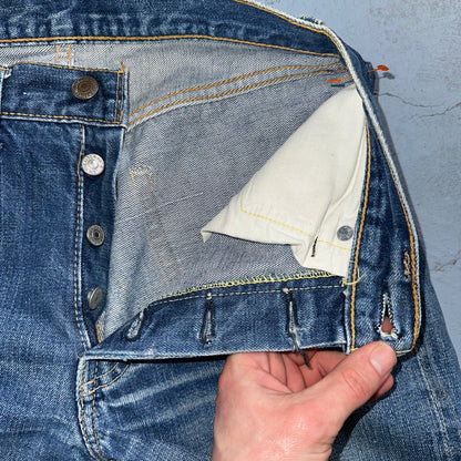 Levis 501 Big E Vintage 60s Redline Selvedge USA XX 1960s Jeans 66 Act 26x24