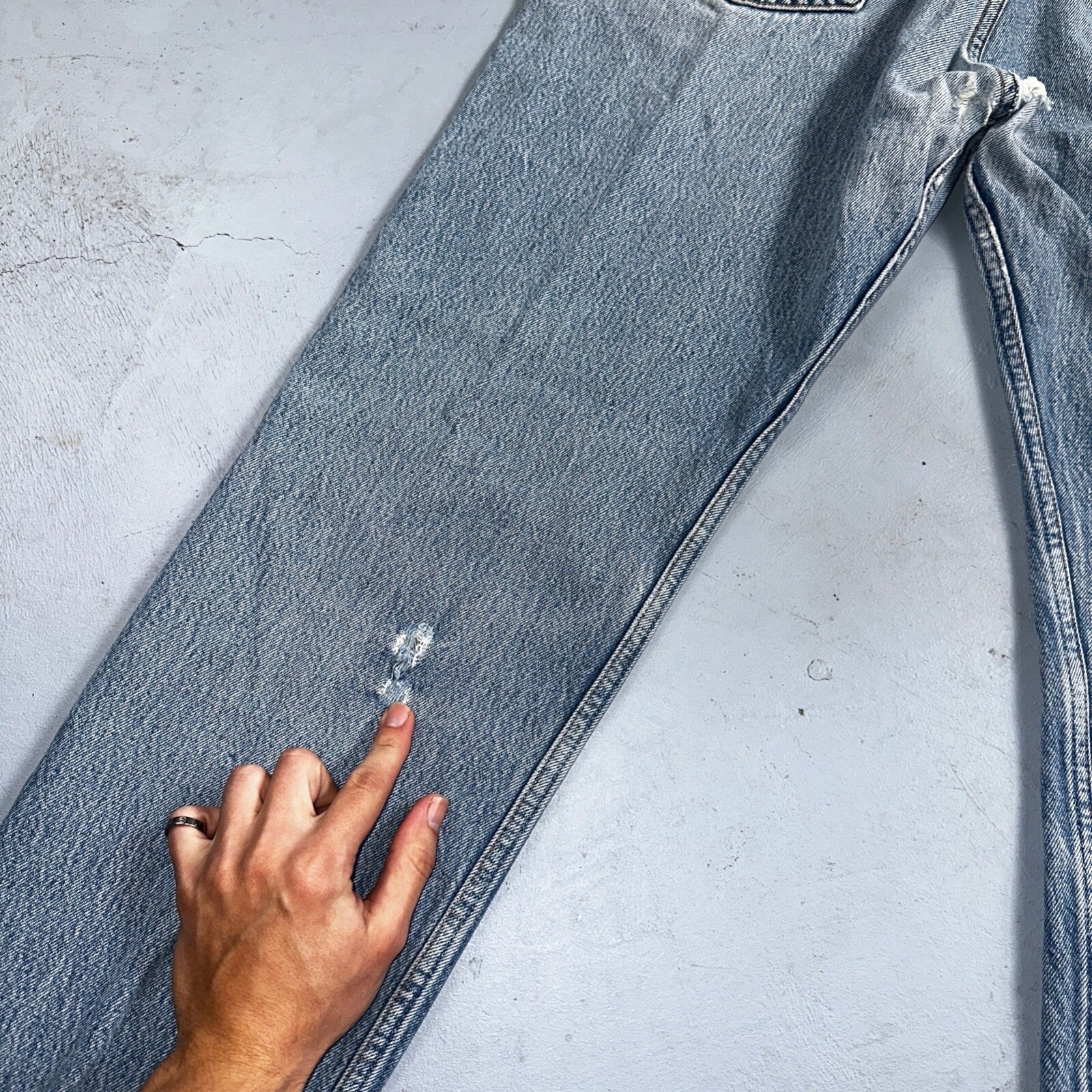 Levis 501 Vintage 90s XX Straight Leg Mexico Jeans 34x36 Light Wash Act 31x30