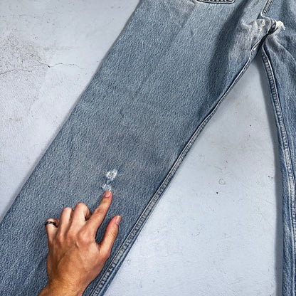 Levis 501 Vintage 90s XX Straight Leg Mexico Jeans 34x36 Light Wash Act 31x30