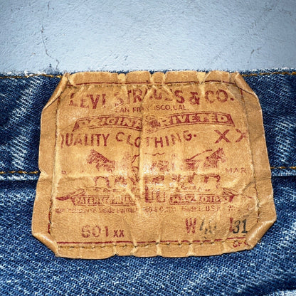 Levis 501 Vintage 90s USA XX Straight Leg Jeans Blue Med Wash 40x31 Act 36x27