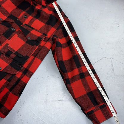 Filson Union 1940s Wool Mackinaw Cruiser Jacket Red Plaid VTG USA 40s 50s Rare