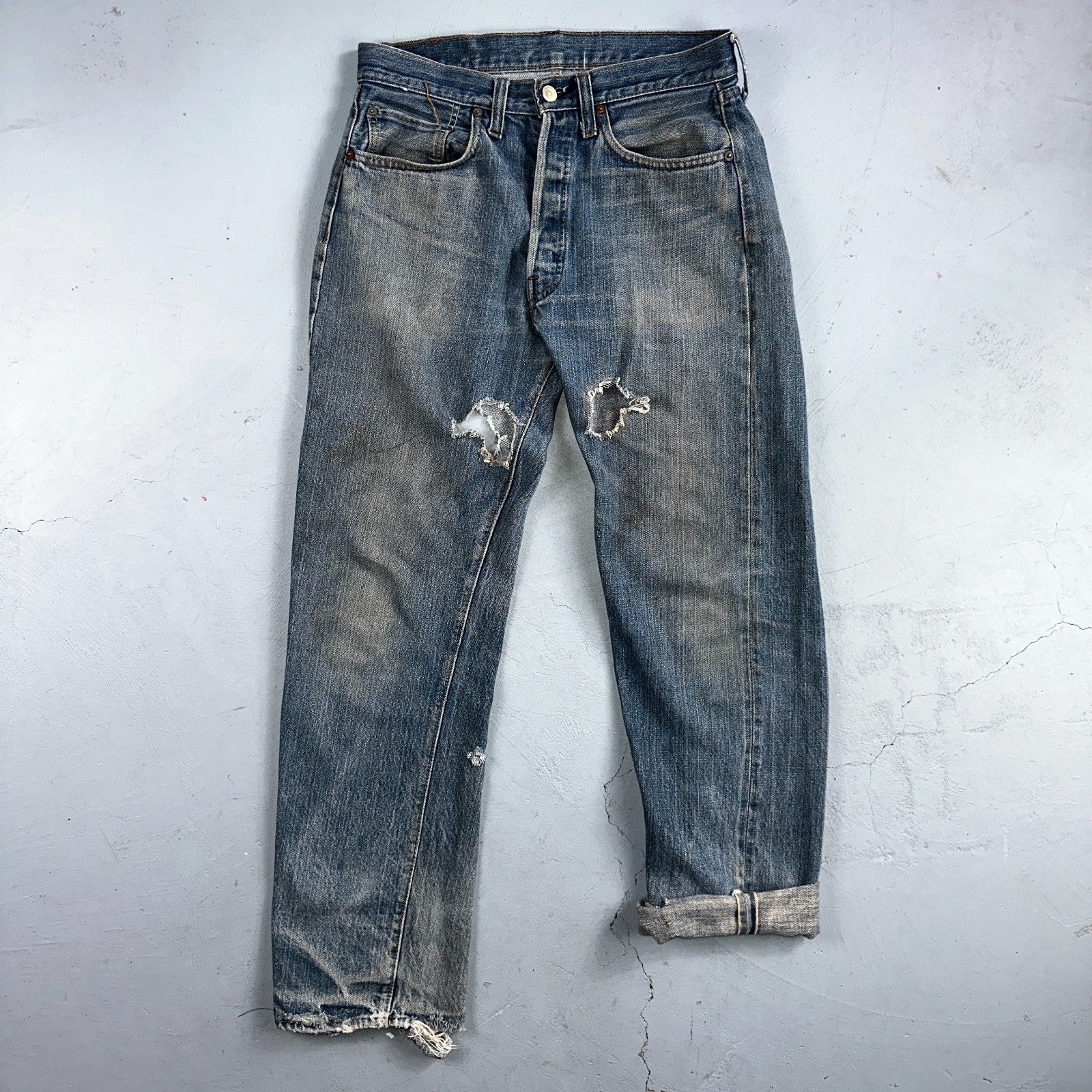 Levis 501 Vintage 70s SS Redline Selvedge USA XX Jeans Med Wash 32x34 Act 30x29