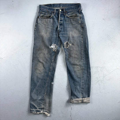 Levis 501 Vintage 70s SS Redline Selvedge USA XX Jeans Med Wash 32x34 Act 30x29