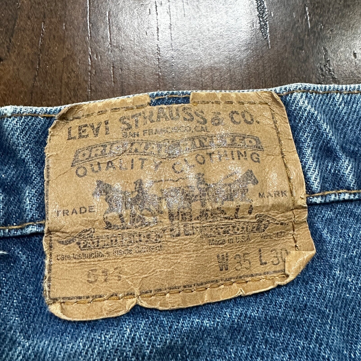 Levis 517 Vintage 90s USA Orange Tab Bootcut Flare Blue Jeans 35x30 Act 32x28