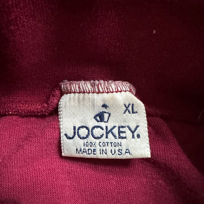 Jockey XL USA Vintage T Shirt Single Stitch lot of 2 White Maroon 1990s 90s Golf