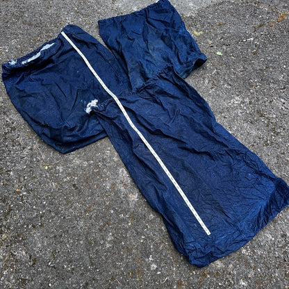 VTG 60s 50s Denim Blue Laundry Drawstring Faded Civilian Bag Lot of 3 USED