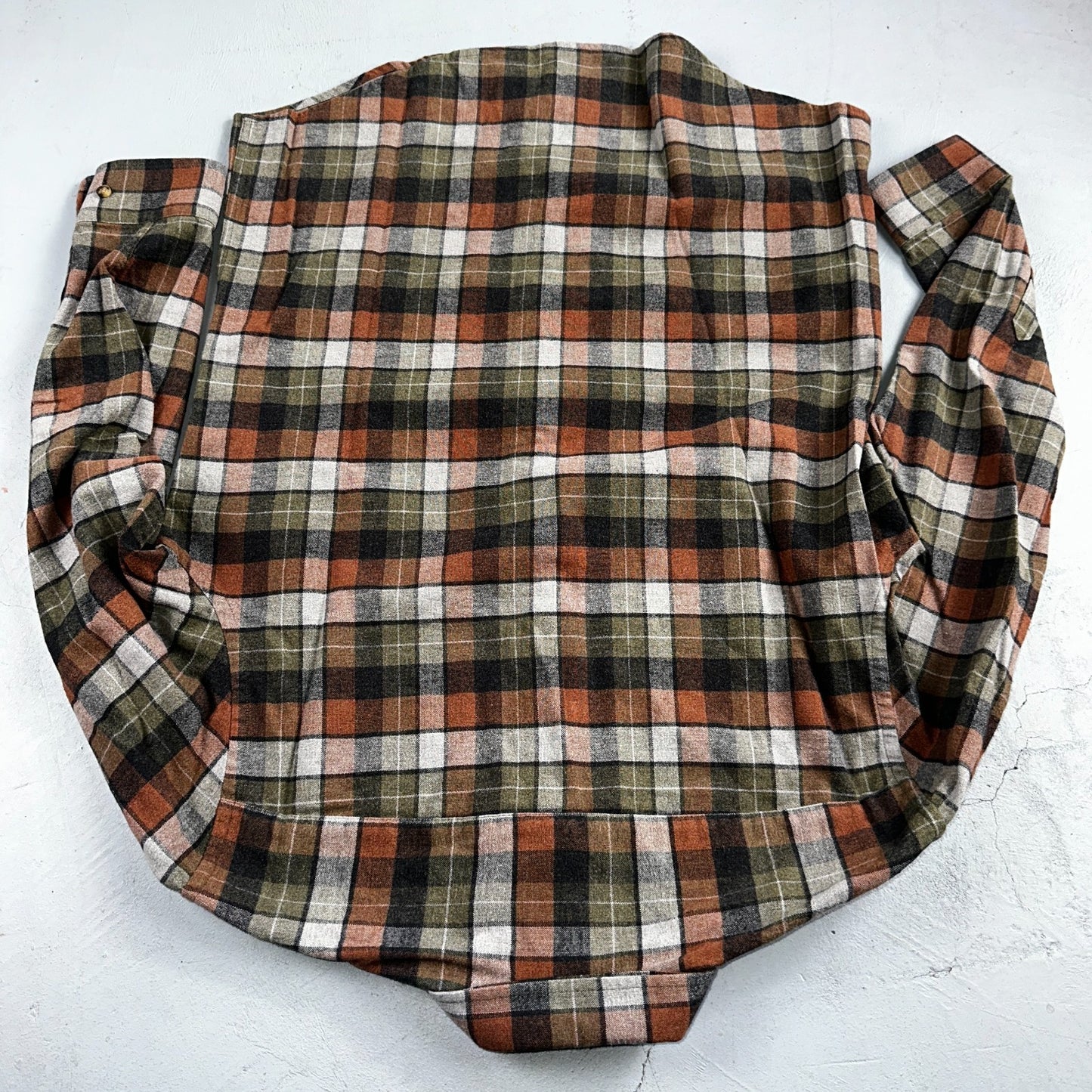 Pendleton Mason Flannel Shirt Mens Size Medium Brown Green Plaid Long Sleeve