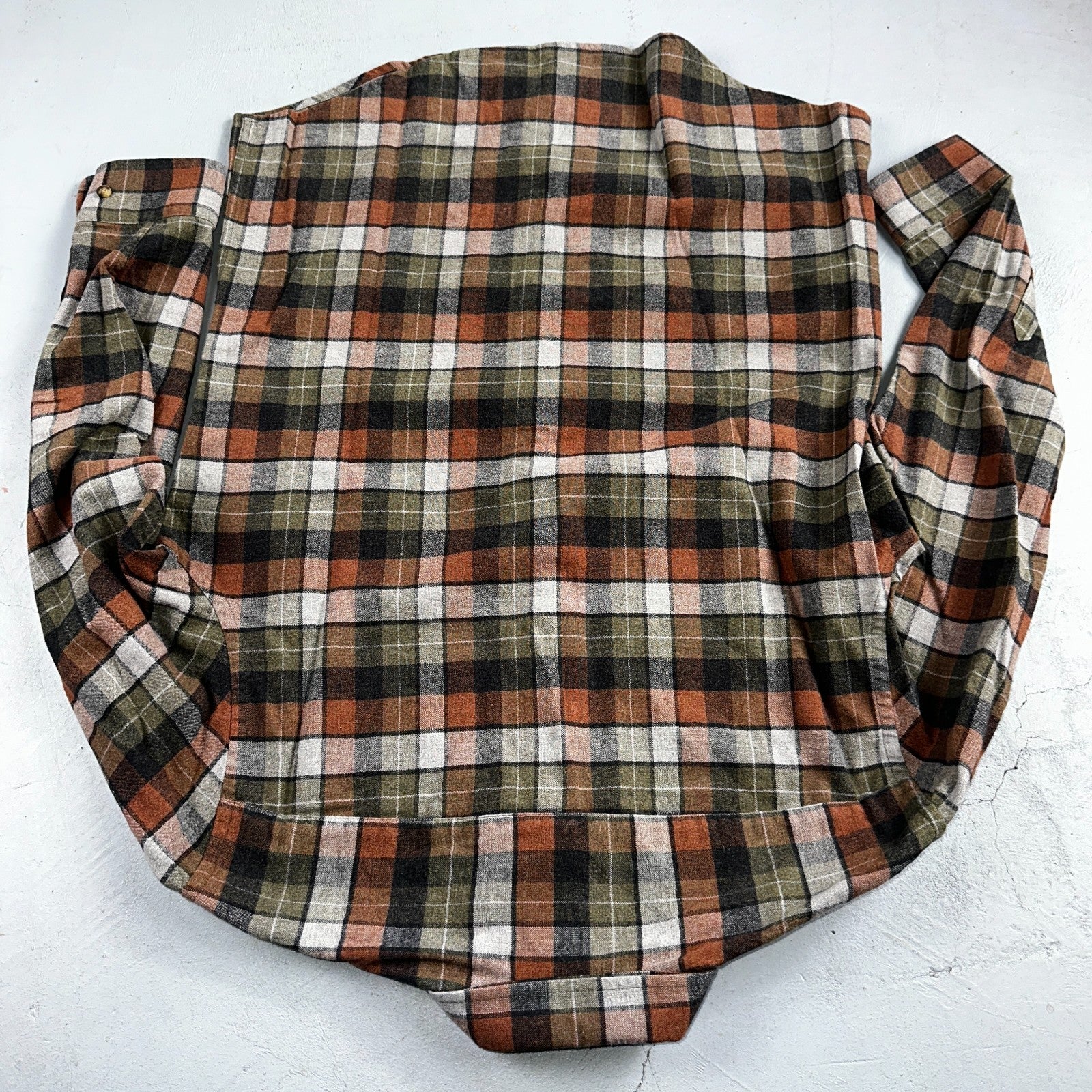 Pendleton Mason Flannel Shirt Mens Size Medium Brown Green Plaid Long Sleeve
