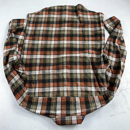 Pendleton Mason Flannel Shirt Mens Size Medium Brown Green Plaid Long Sleeve