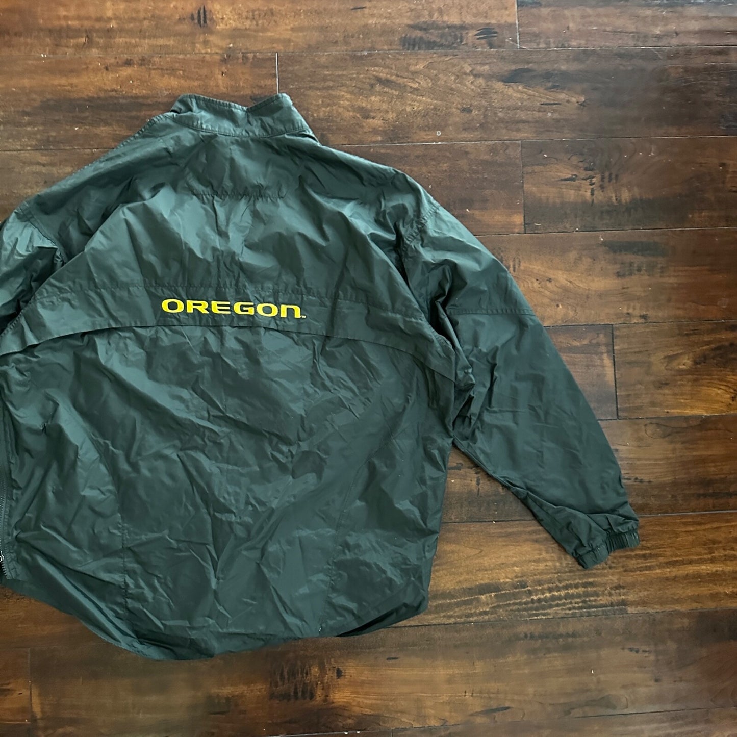 Vintage Nike Quarter Zip Windbreaker Jacket Nylon L Oregon Ducks Korea 90s Y2K