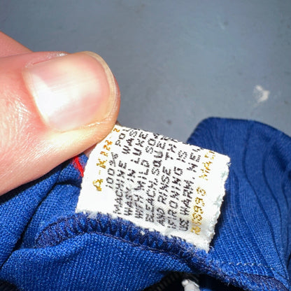 VTG 70s Womens M Sweater Blue Cozy Knit Pullover Short Sleeve High Rockabilly