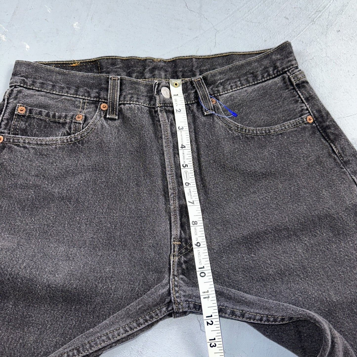 Levis 501 Vintage 90s USA XX Straight Leg Jeans Black Light Wash 33x30 Act 30x29