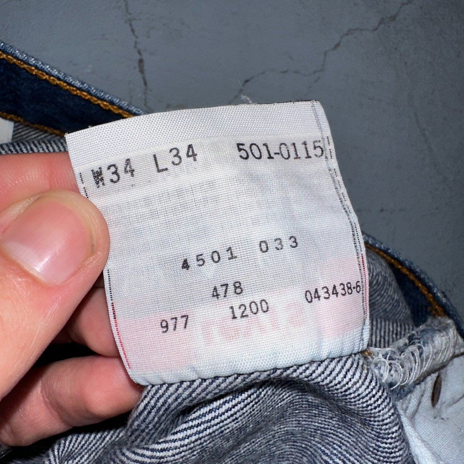 Levis 501 Vintage Y2K 90s XX Straight Leg Jeans Blue Dark Wash 34x34 Act 32x33