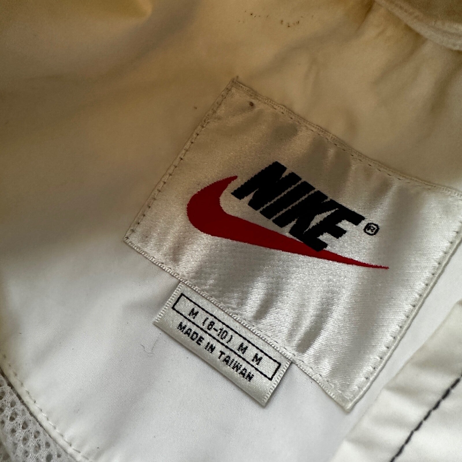 VTG Nike Jacket Mens M Windbreaker Colorblock Purple Black Big Swoosh Logo 90s