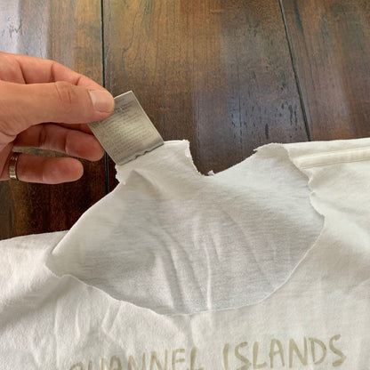 Oneita Cat Hipster Glasses Funky Vintage T Shirt 90s Tank Distressed Cut Chop