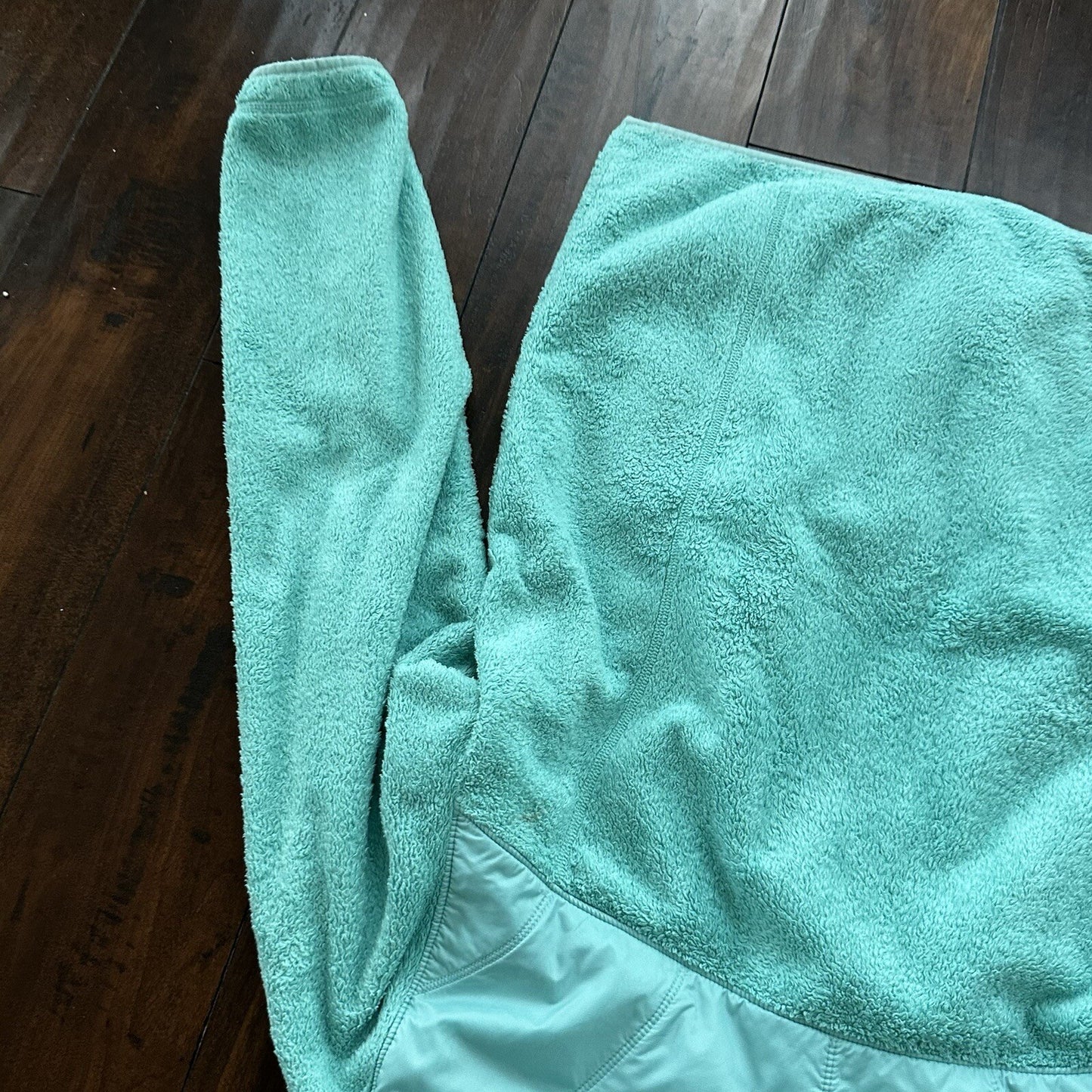 Vtg Nike ACG Womens Soft Fleece Turquoise Teal Blue Full Zip Jacket Y2K Warm