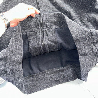 Psycho Bunny Jacket Mens 8 Black & Gray Full Zip Casual Logo Sweater