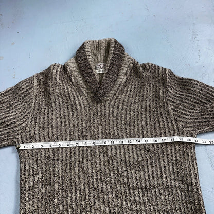 1950s Vintage Wool Pullover Sweater Shawl Novelty Walsted 44 Rockabilly 50s 60s