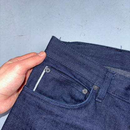 Brave Star Jeans Mens 34 Blue Selvedge Cone Denim Dark Wash Slim Straight USA