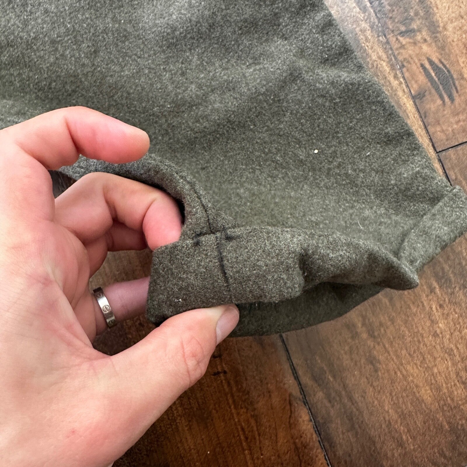 WWII Wool US Army Trousers Pants 25x26 Military 1940s 40s Slacks OG HBT Pockets