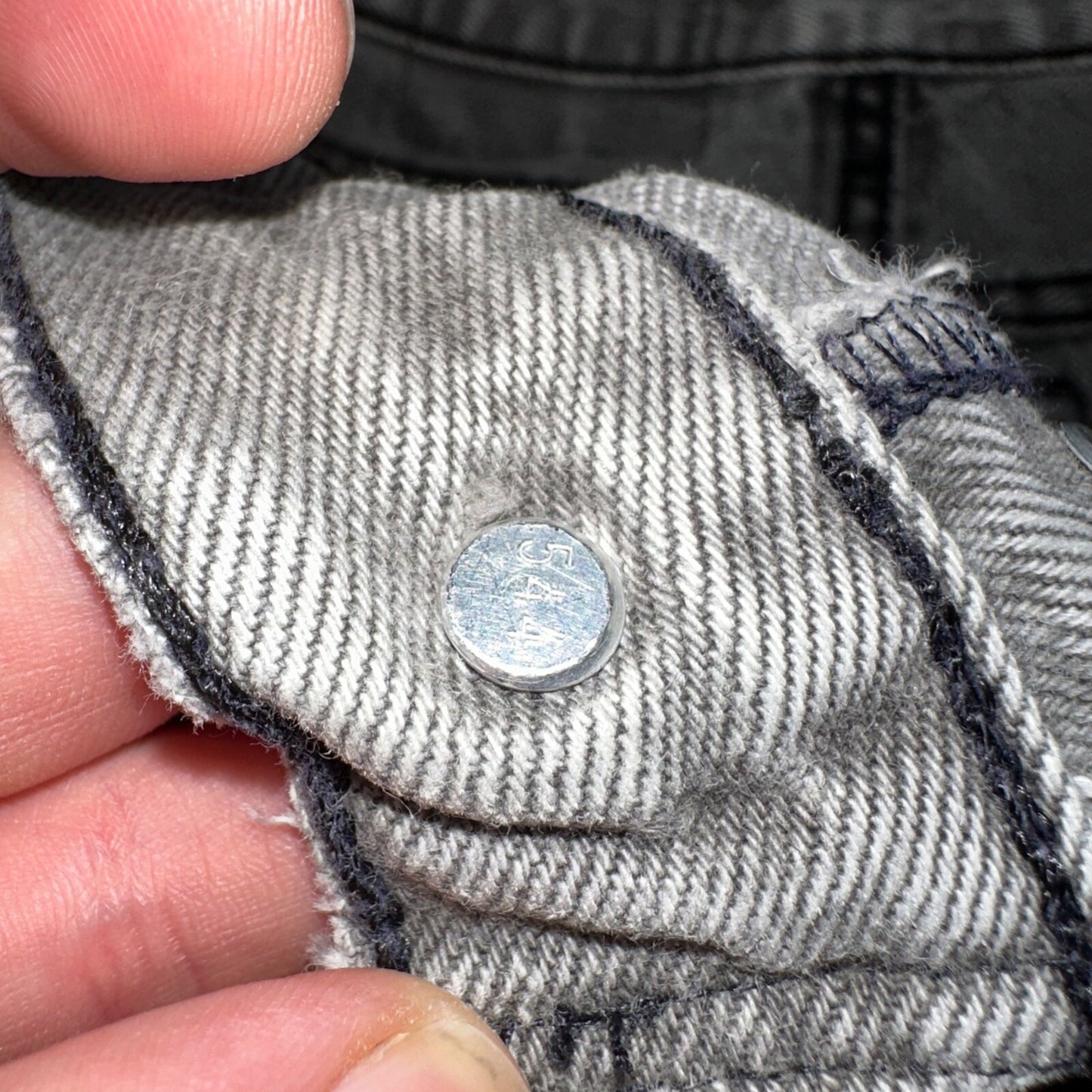 Levis 501 Vintage 90s USA XX Straight Leg Jeans Black Faded Grey Wash Act 25x30