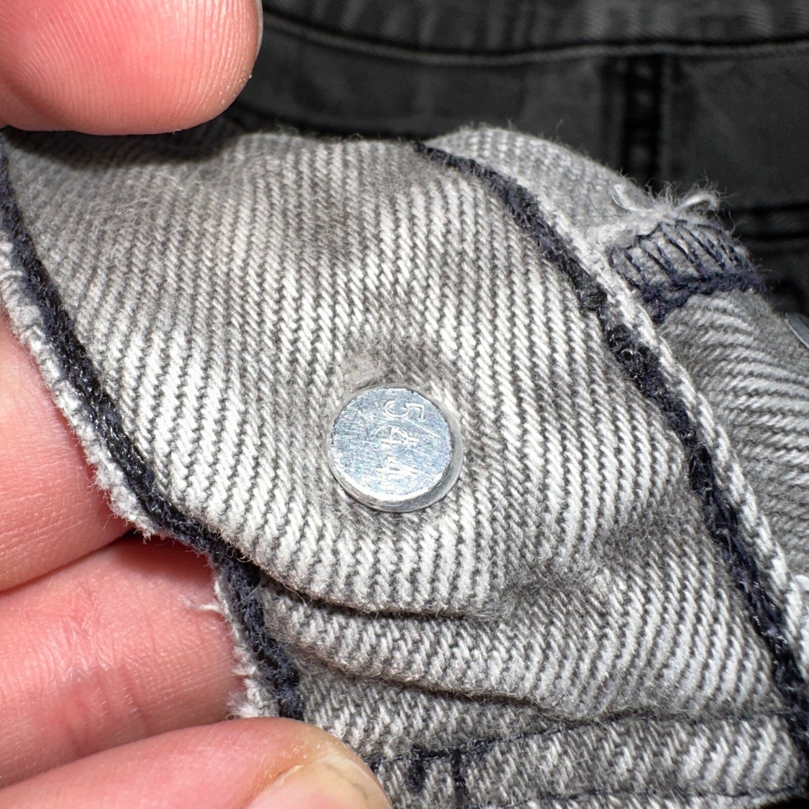 Levis 501 Vintage 90s USA XX Straight Leg Jeans Black Faded Grey Wash Act 25x30