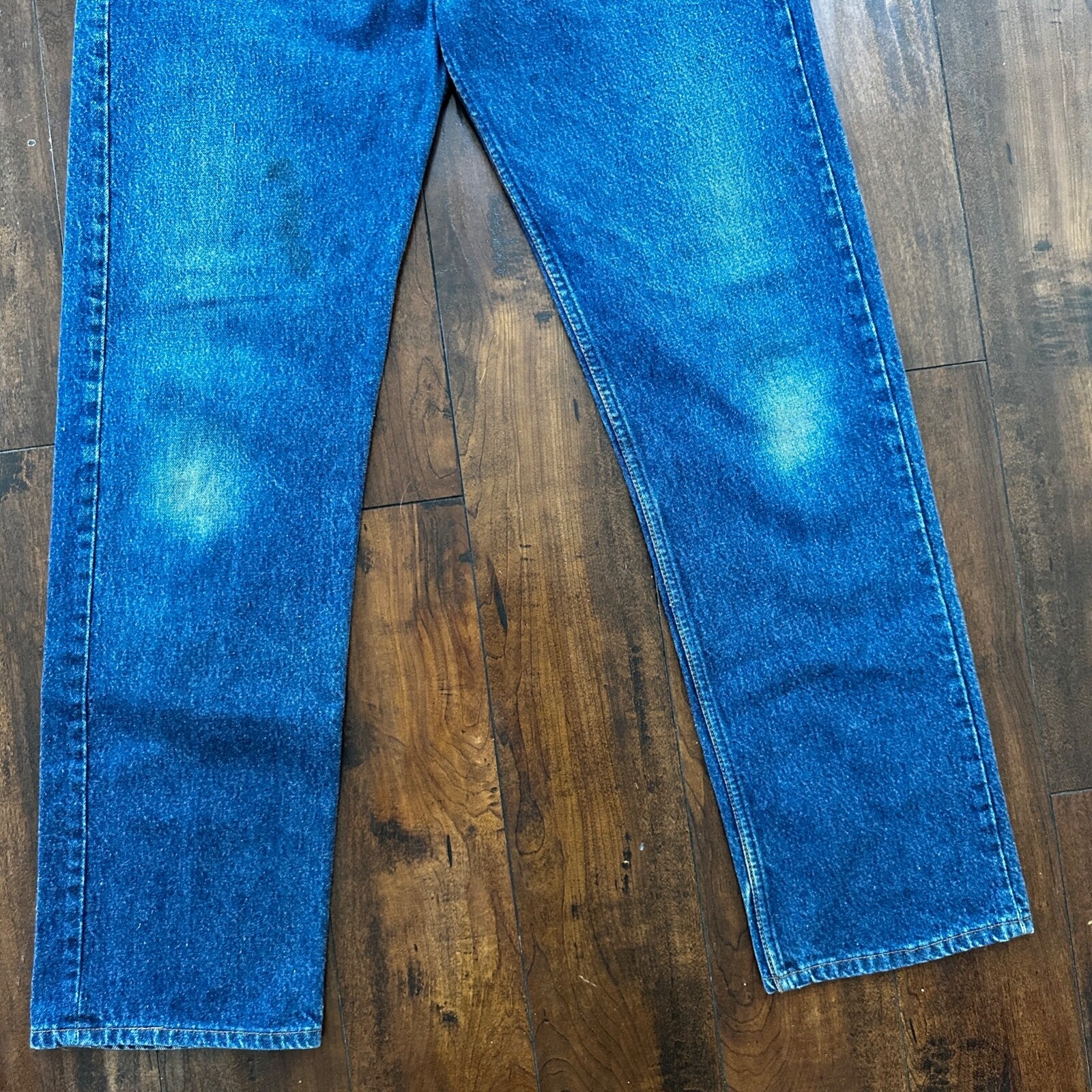 VTG 80s Levis 501 Button Fly 38x36 USA Tag Jeans Straight Wash Blue XX Act 34x32