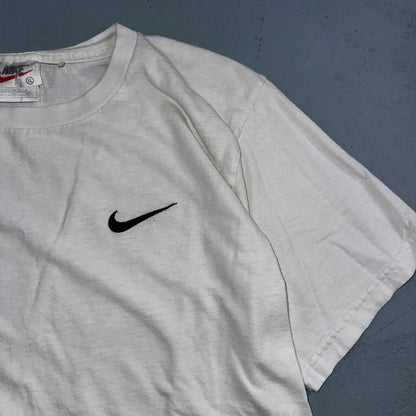 Nike Boys XL White Basic USA VTG T Shirt Side Check Embroidery Cool Gym Work 90s
