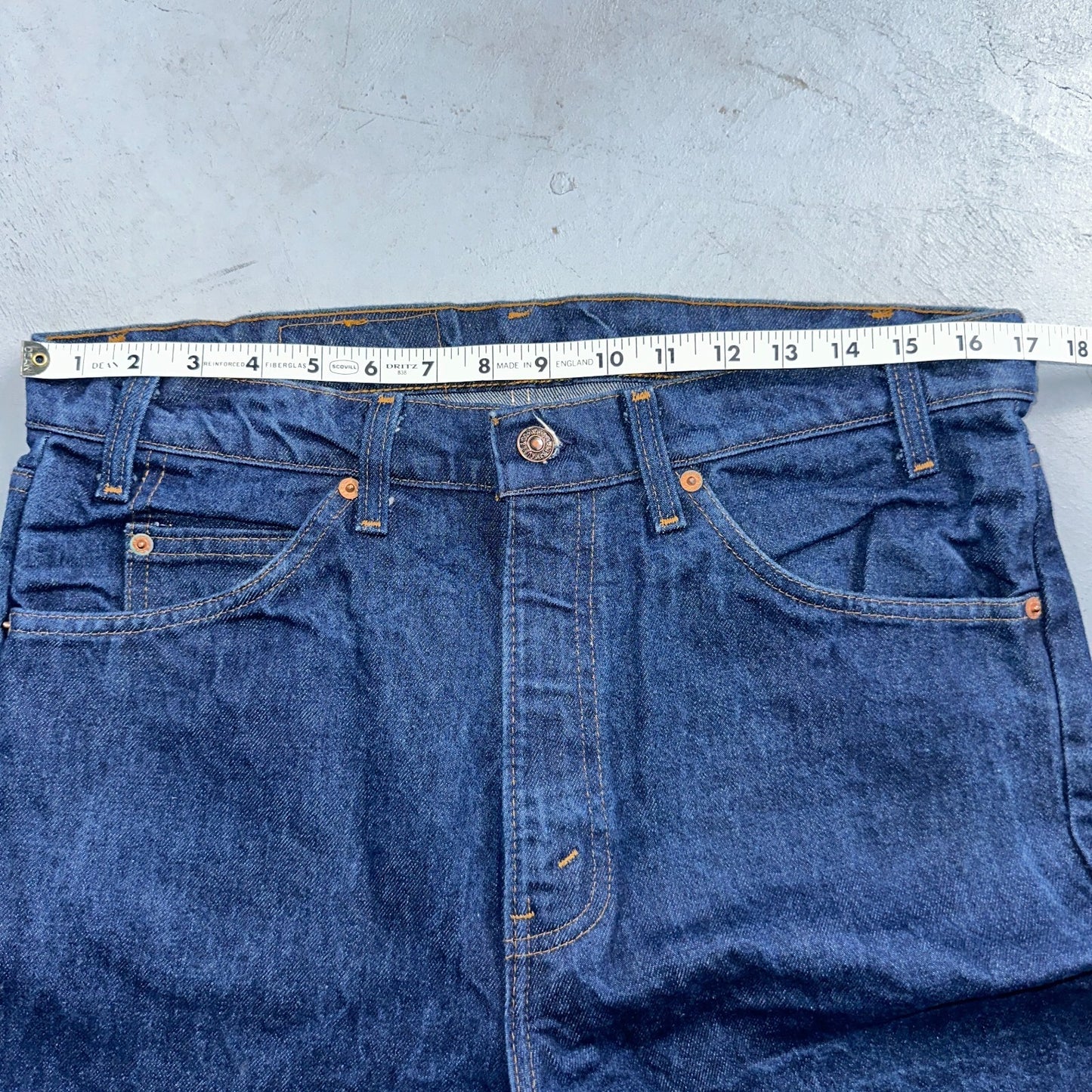 Levis 505 Vintage 80s 20505-0217 Orange Tab Dark 501 Jeans 36x34 USA 1980s