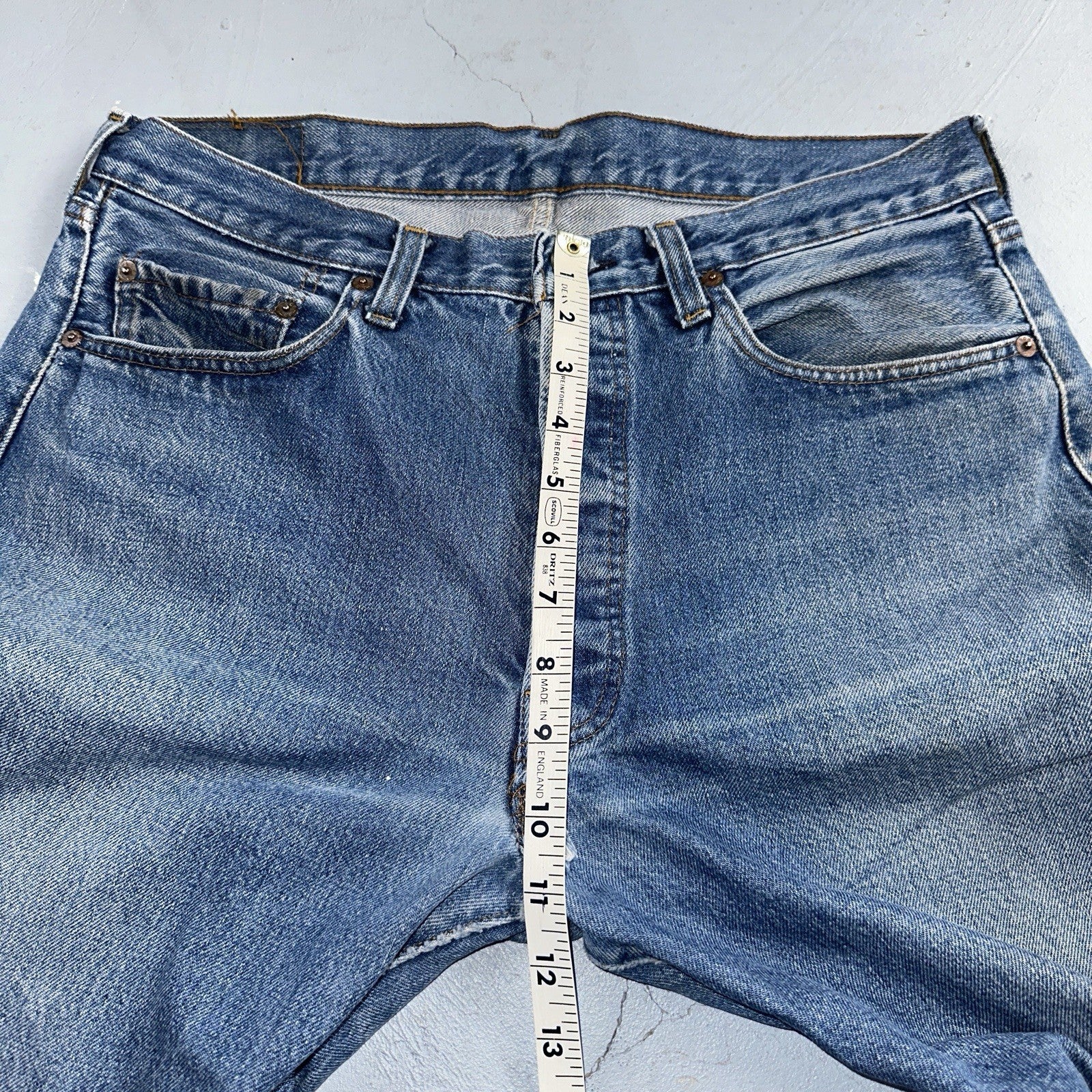 Levis 501 Vintage 80s Redline Selvedge USA XX Jeans Med Wash 35x38 Act 32x33