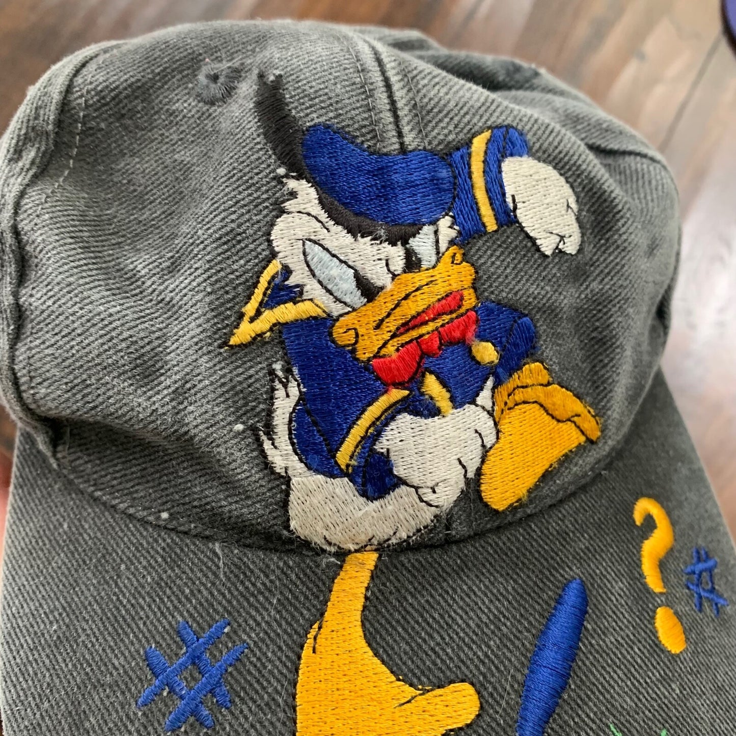 Donald Duck Vintage Hat Cap Snapback Rare Disney Angry Funny Cute 80s 90s Goofy