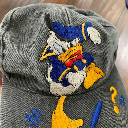 Donald Duck Vintage Hat Cap Snapback Rare Disney Angry Funny Cute 80s 90s Goofy