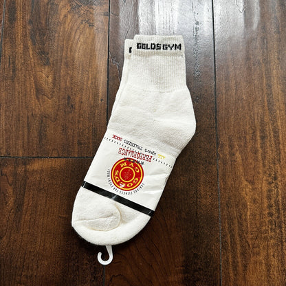 Golds Gym Women's Crew Socks Running Crew Socks 80s White Vtg 90s USA W9-11