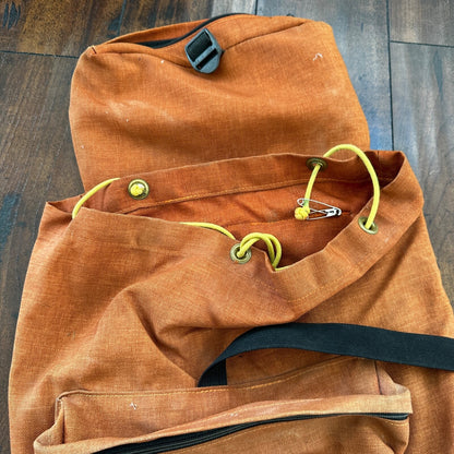 Alpenlite Vintage Hiking Camping Backpack Orange Ventura California 70s 80s Pack