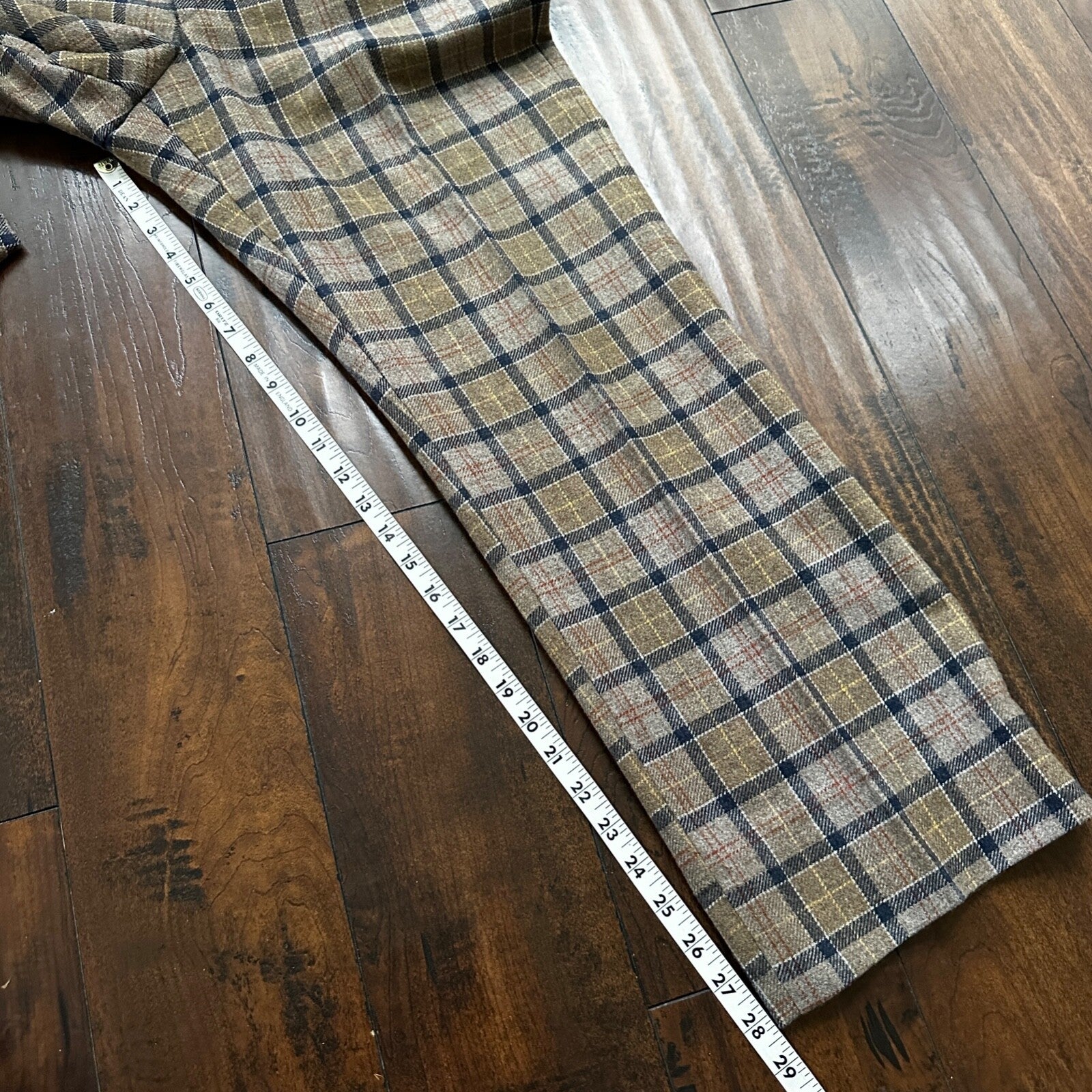 1960s 1970s Brown Sport Jacket VTG Mens Suit 44 36x28 Rockabilly Checkerboard