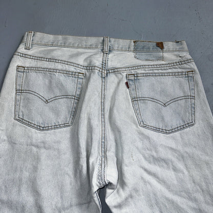 Levis 501 Vintage 90s USA XX Straight Leg Jeans 36x32 Light Wash Act 33x30