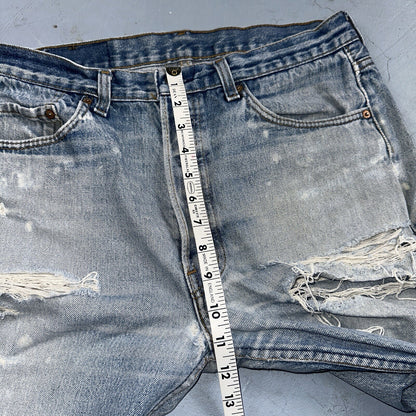 Levis 501 Vintage 90s USA XX Straight Leg Jeans 35x33 Light Wash Act 32x29