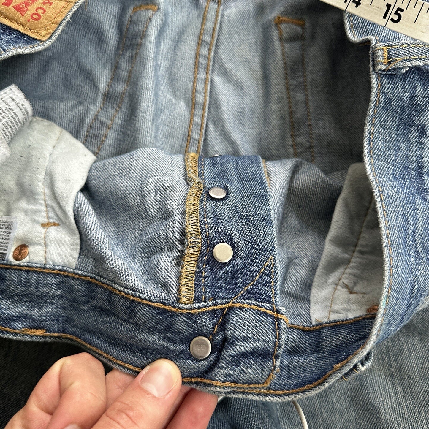 Levis 501 Vintage Y2K Straight Leg XX 2000s Jeans 35x30 Light Wash 36x28