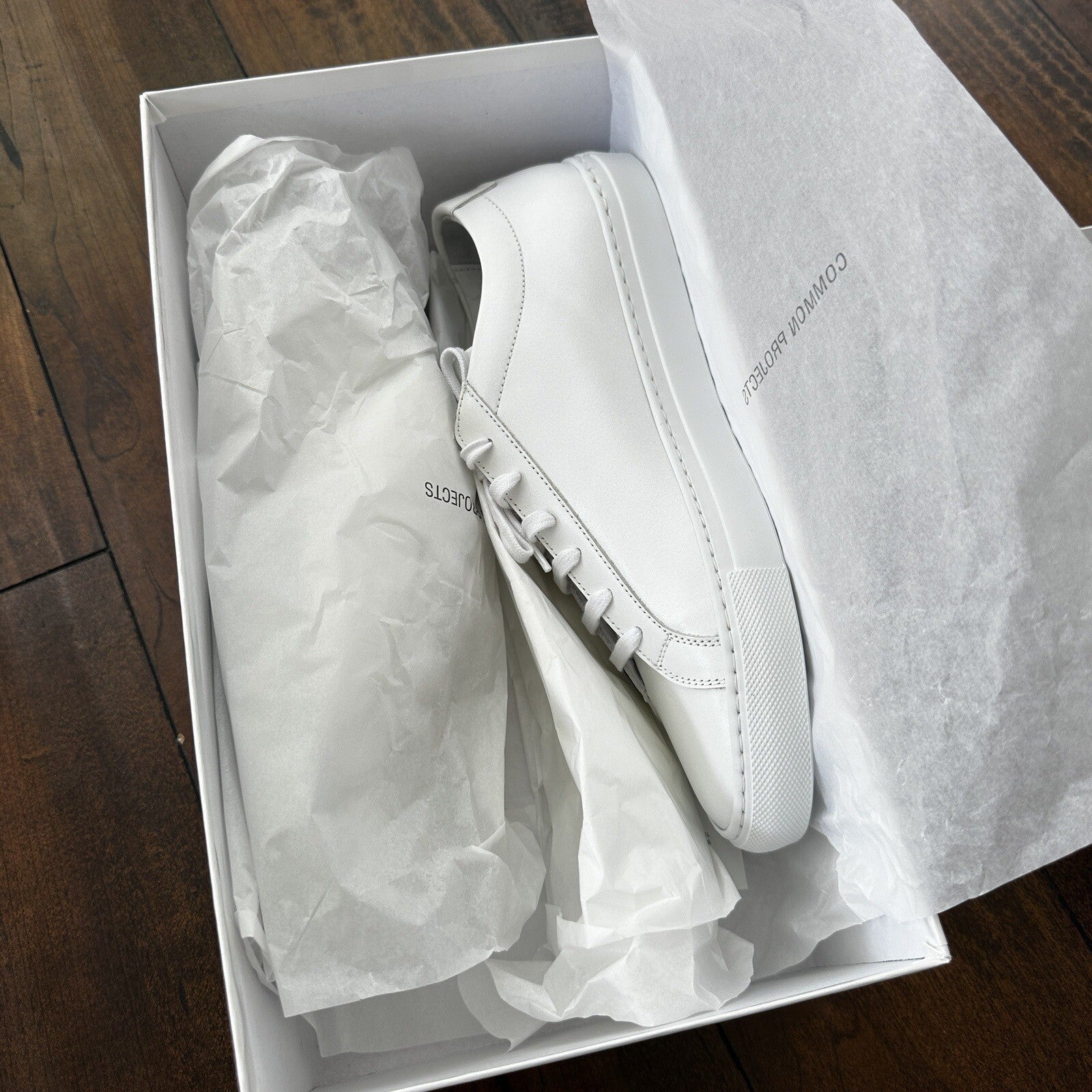 Common Projects Men's White Achilles 40 Low-Top Sneakers Shoes 100% Authentic