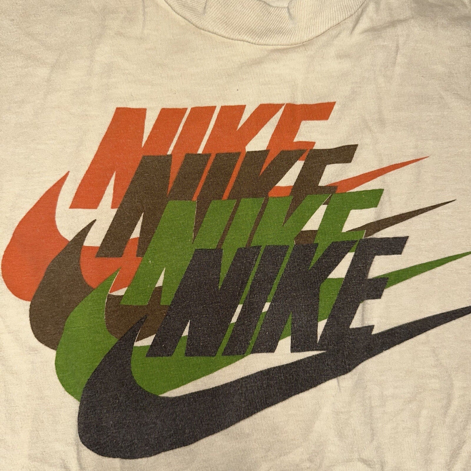 Nike Vintage T Shirt Mens 70s Quad Swoosh Stack OG Rare Pinwheel Geisha Basic